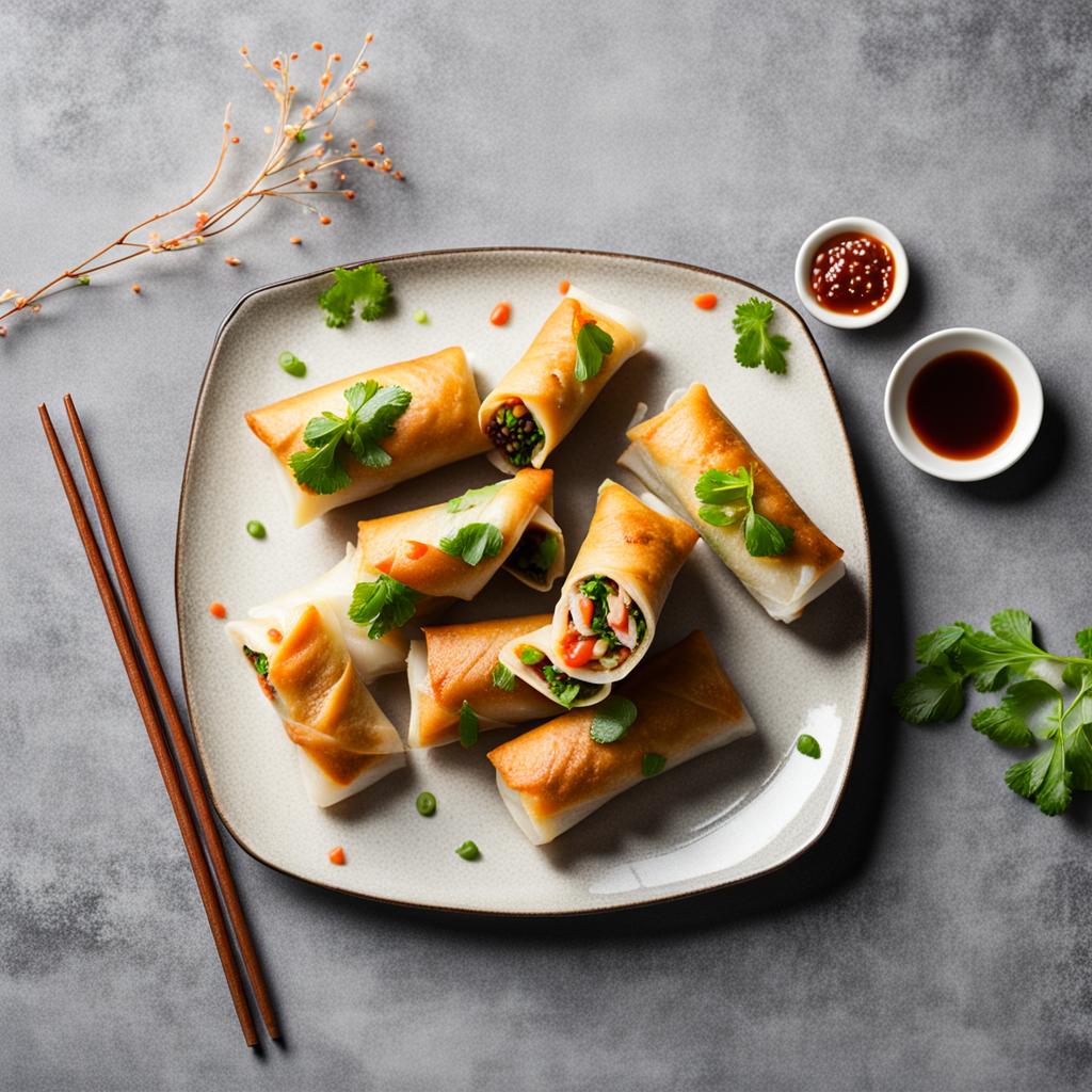 Asian spring rolls with soya